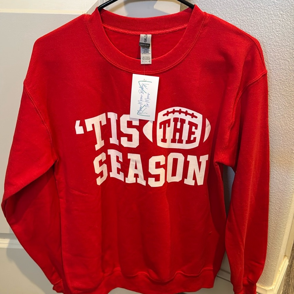 Red football sweatshirt